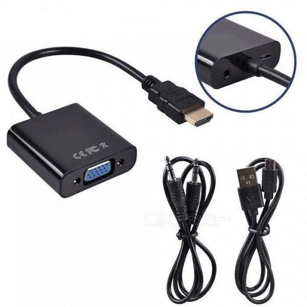 تبدیل HDMI به VGA همراه خروجی صدا و پاور آیفورتک