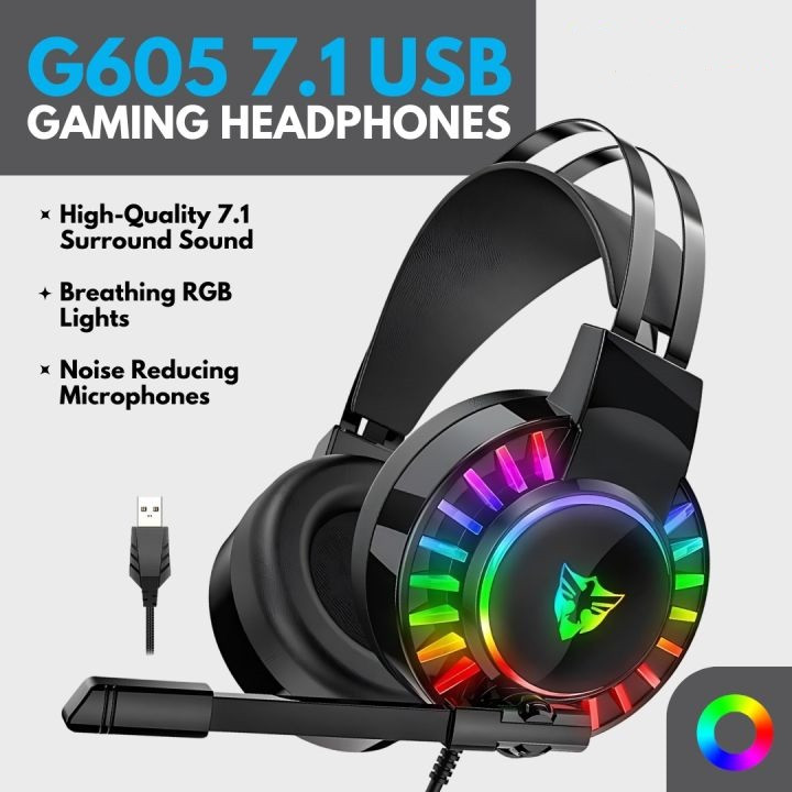 هدست با سیم USB مخصوص بازی مدل G605