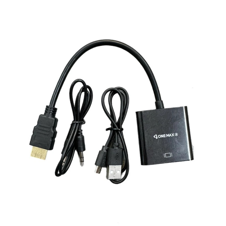 کابل تبدیل vga to hdmi همراه کابل صدا و برق one max مدل 151a